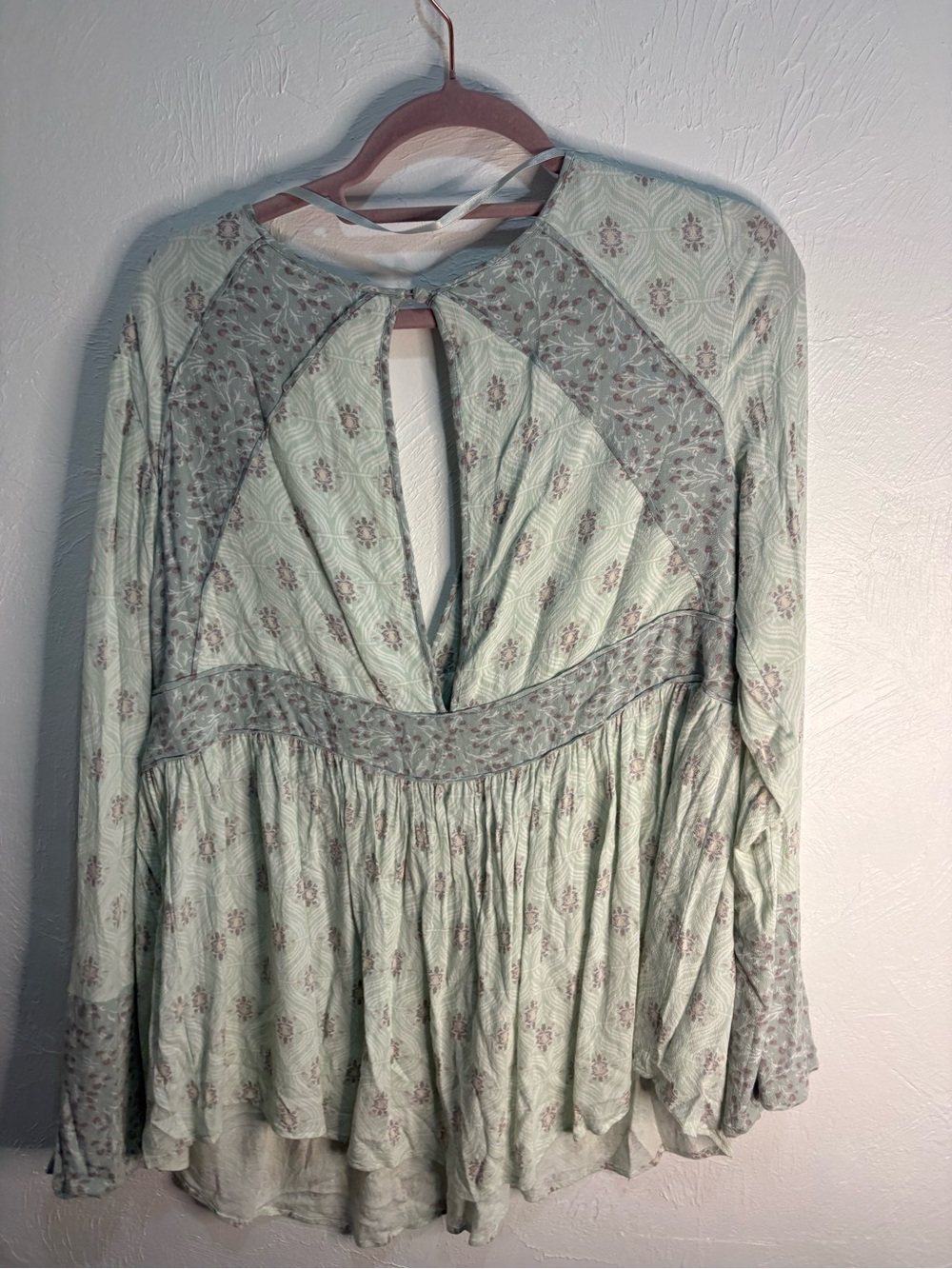 FREE PEOPLE Rolling Hills Print Bell Sleeve Tunic - Picture 7 of 7